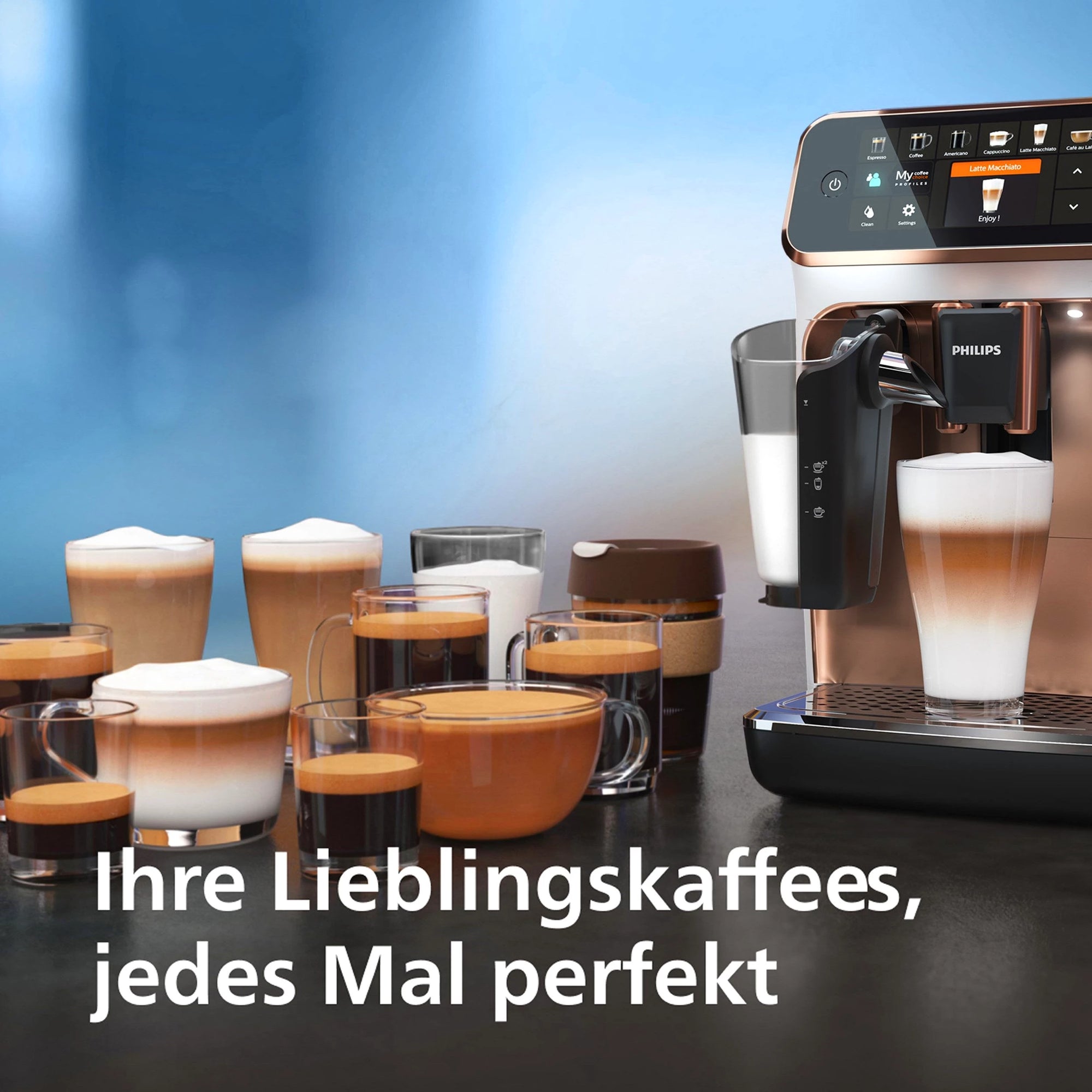 Philips Kaffeevollautomat 5400 Series EP5447/70 LatteGo