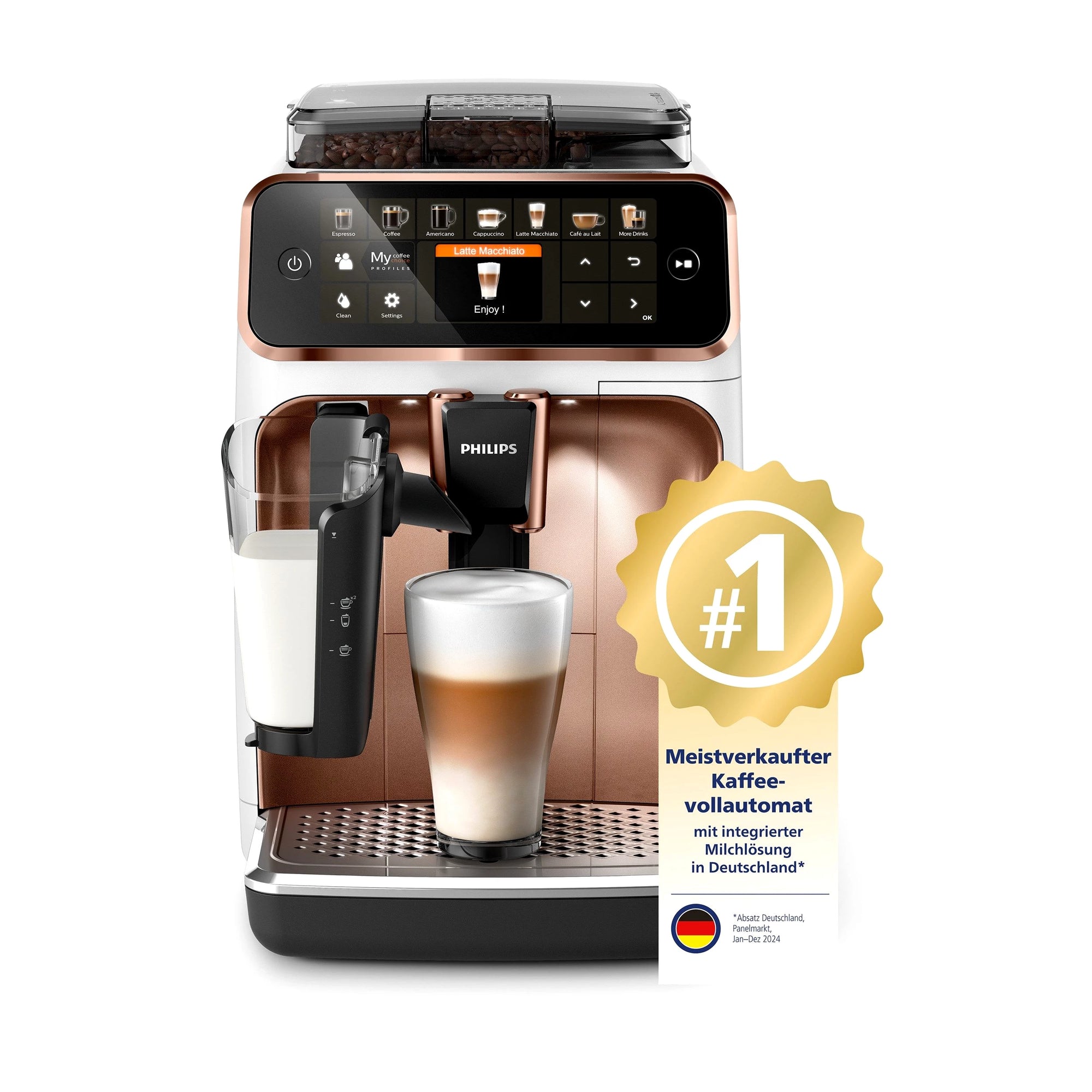 Philips Kaffeevollautomat 5400 Series EP5447/70 LatteGo