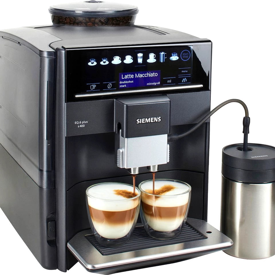 SIEMENS Kaffeevollautomat EQ6 plus s400 TE654509DE, Doppeltassenfunktion, Keramikmahlwerk