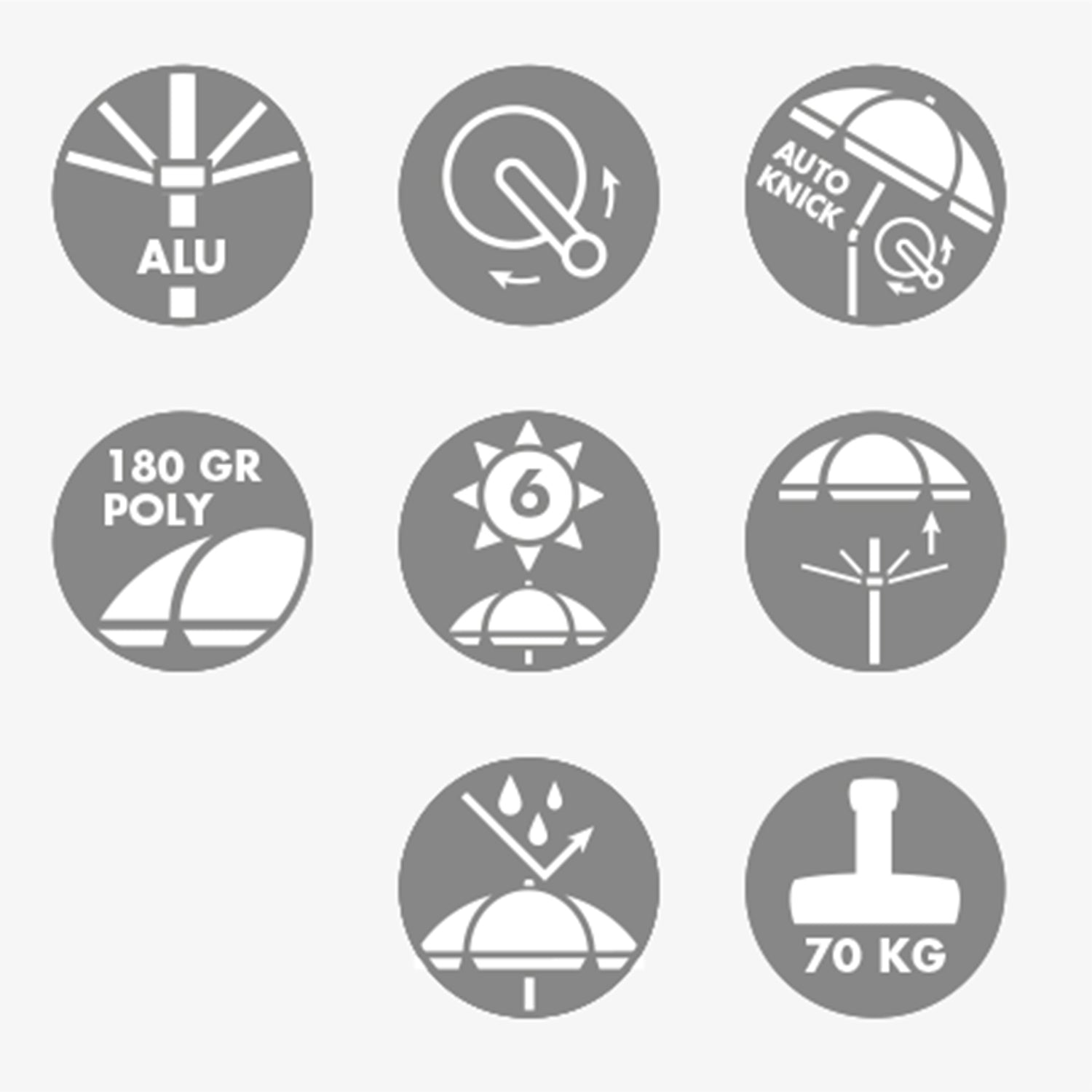 Doppler Sonnenschirm / Kurbelschirm &quot;Expert 300 x 200 Auto Tilt&quot; (natur, 300 x 200 cm)