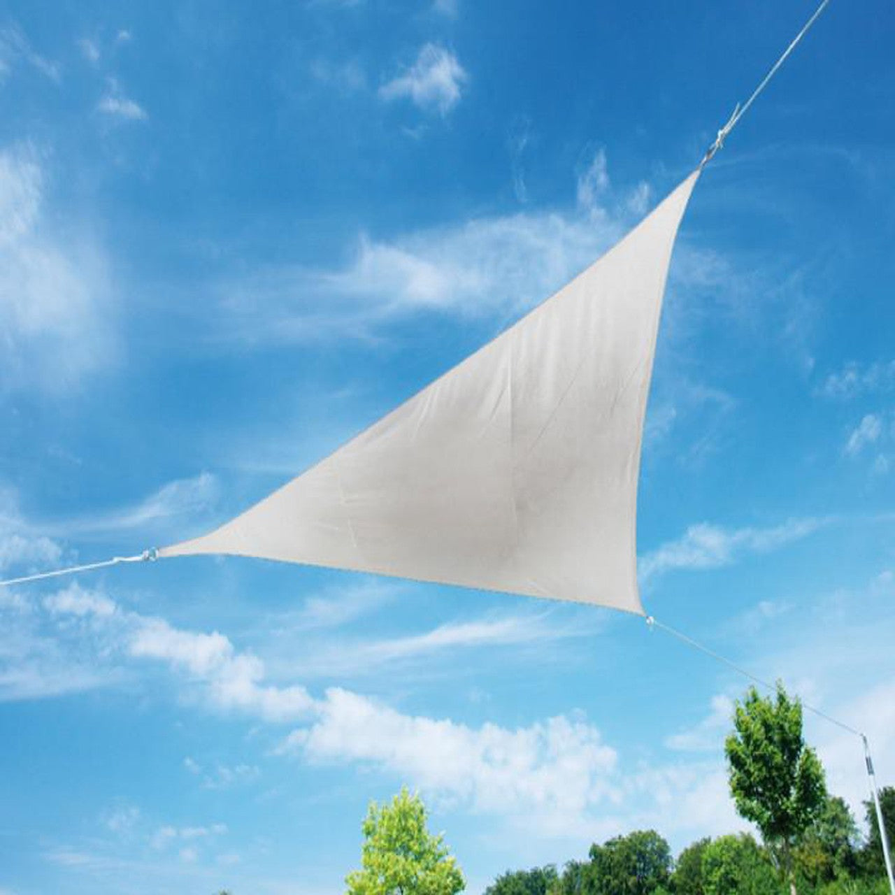 Doppler Sonnensegel "AluPro 500 x 500 x 500" Dreieck (weiß, 500 x 500 x 500 cm)