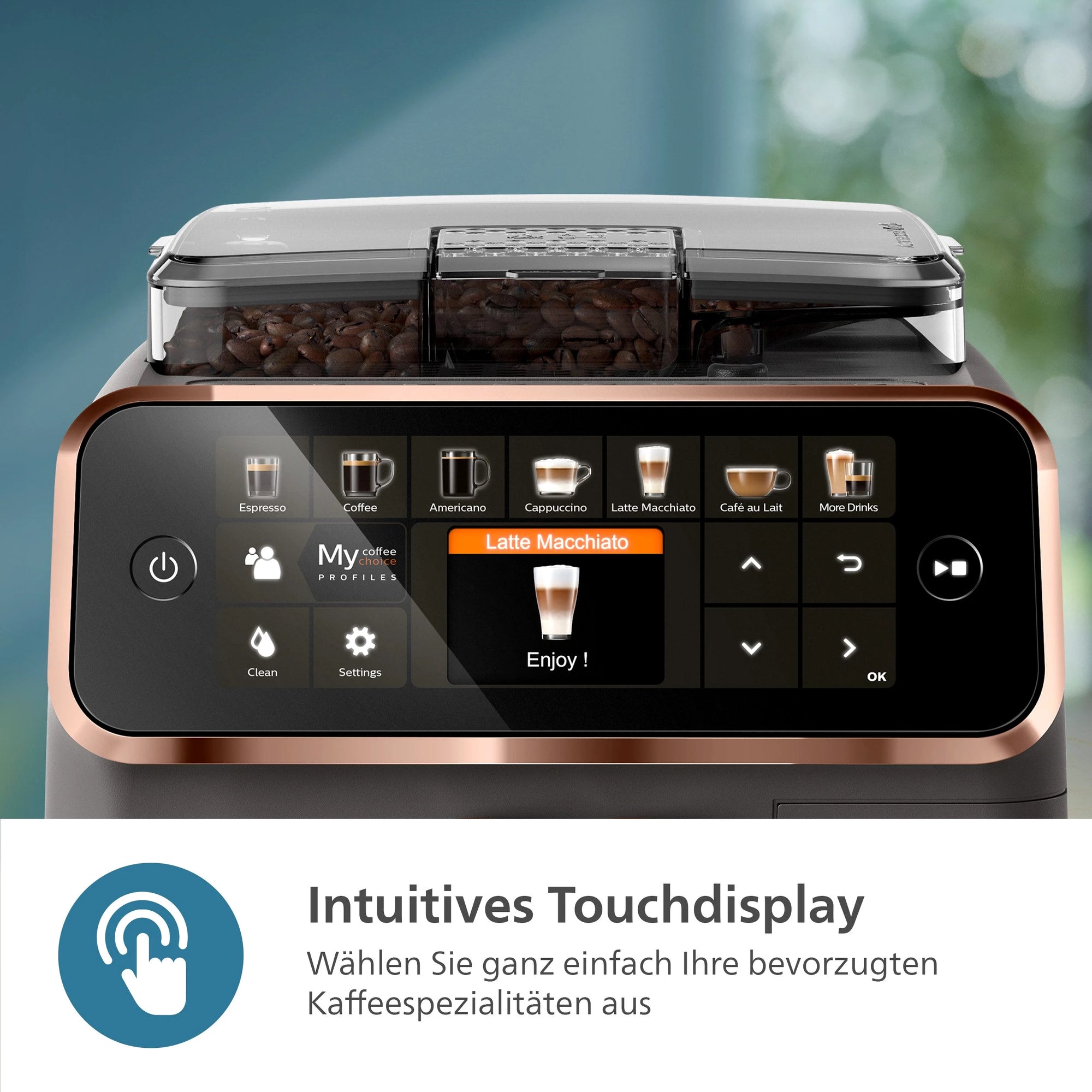 Philips Kaffeevollautomat 5400 Series EP5144/70, mit LatteGo-Milchsystem