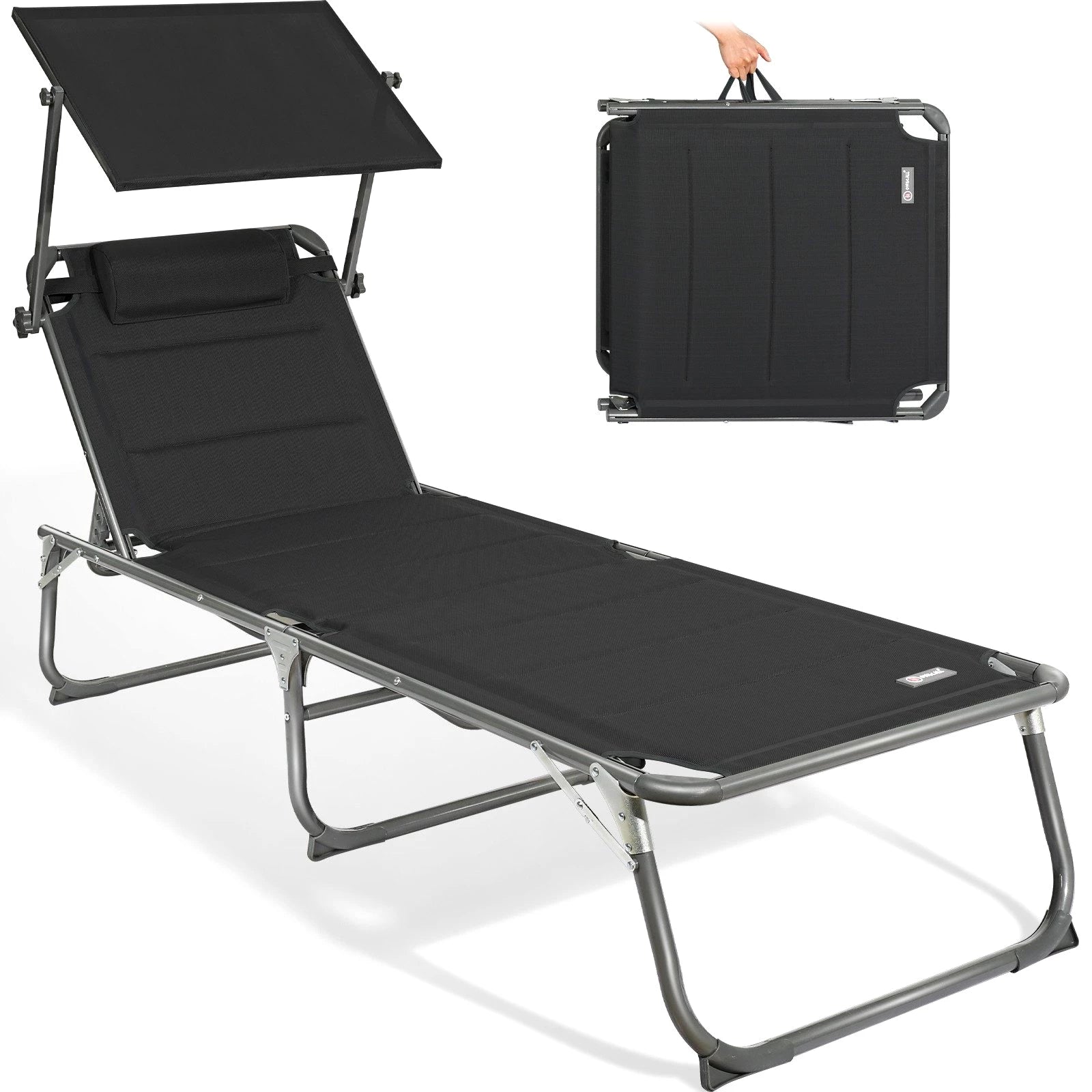 HOMECALL Gartenliege Sonnenliege AluLiege Liegestuhl Strandliege Liegen klappbar