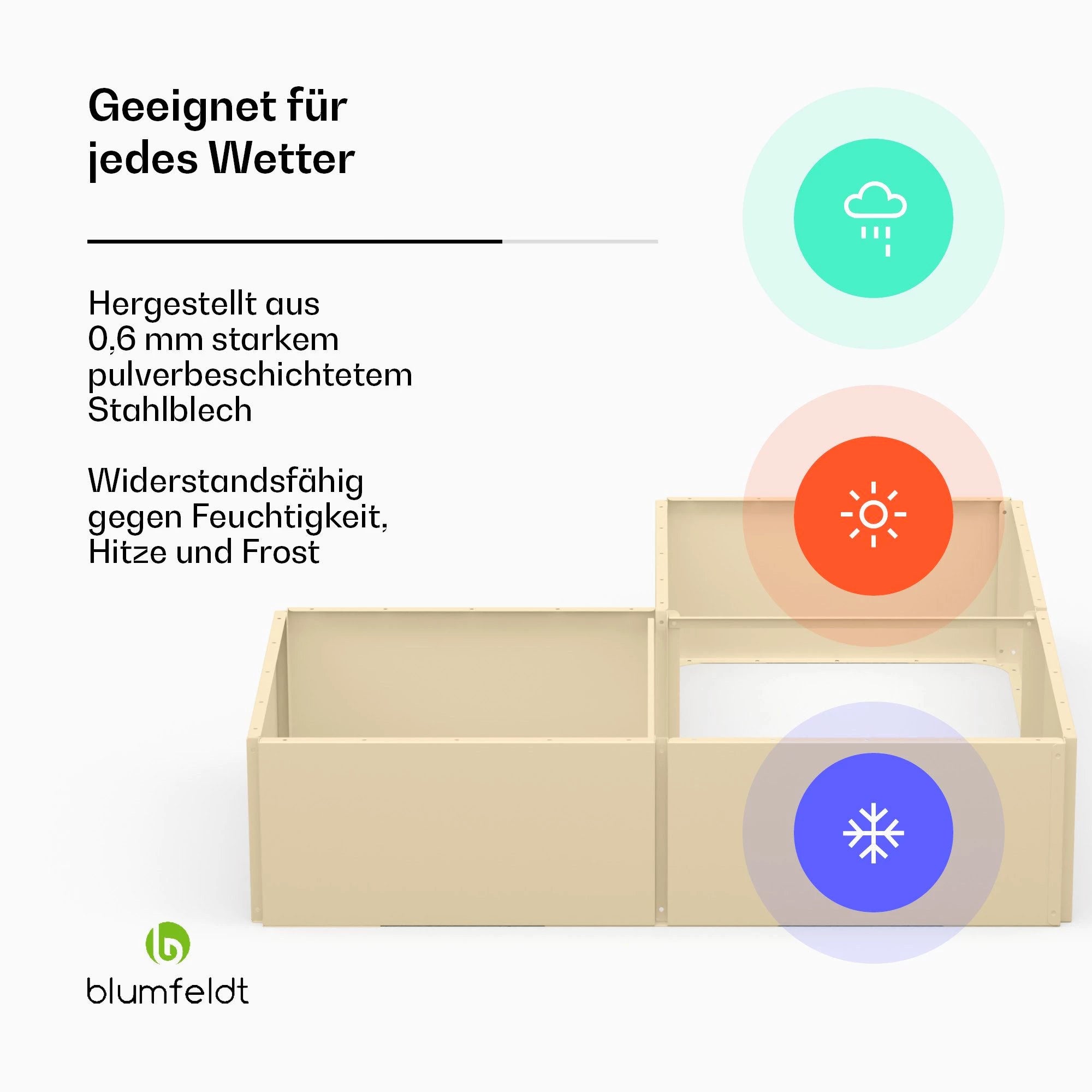 blumfeldt Hochbeet Versagrow Hochbeet Metall mit 8 Modulen