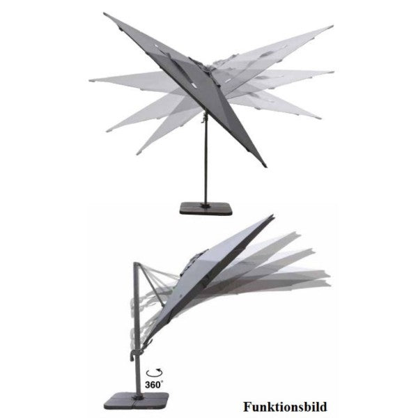 Pure Home &amp; Garden Ampelschirm &quot;Roma&quot; (anthrazit)