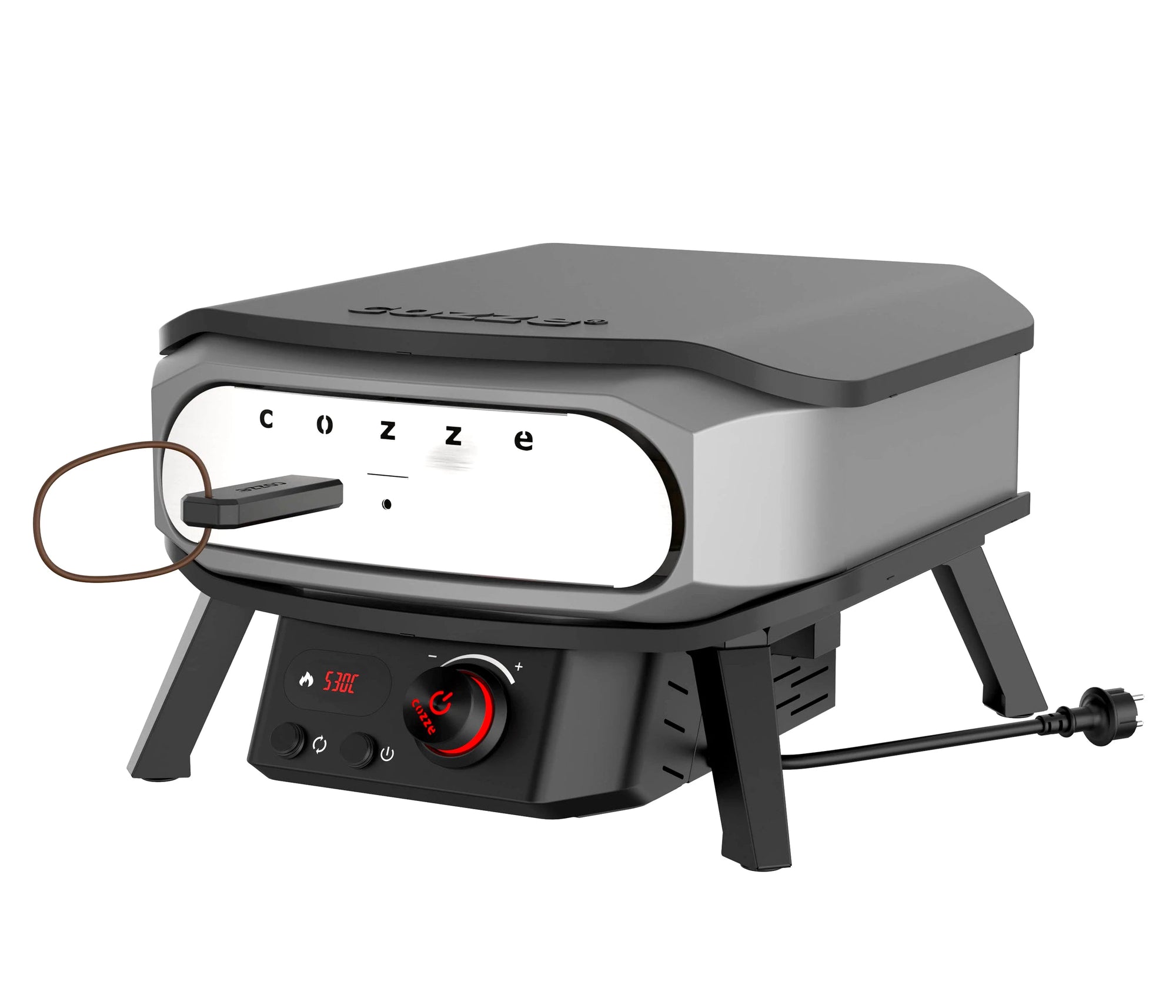 COZZE Pizzaofen Elektrischer Pizzaofen Premium Rotate 13&quot;, inkl. Pizzastein
