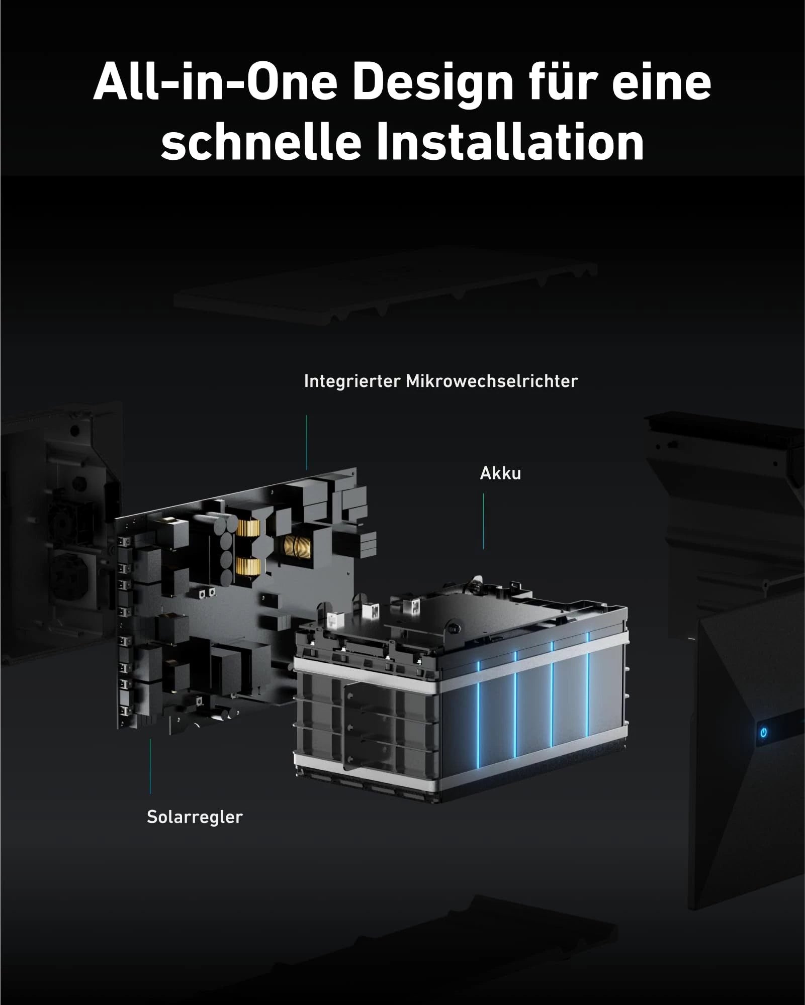 ANKER Balkonkraftwerk Anker SOLIX E1600 PRO Solarspeicher für Balkonkraftwerk Solarbank