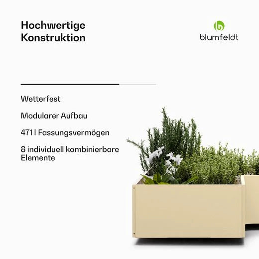 blumfeldt Hochbeet Versagrow Hochbeet Metall mit 8 Modulen